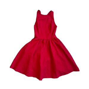 Elegant Red Sleeveless Fit and Flare Mini Dress Party Cocktail One Size